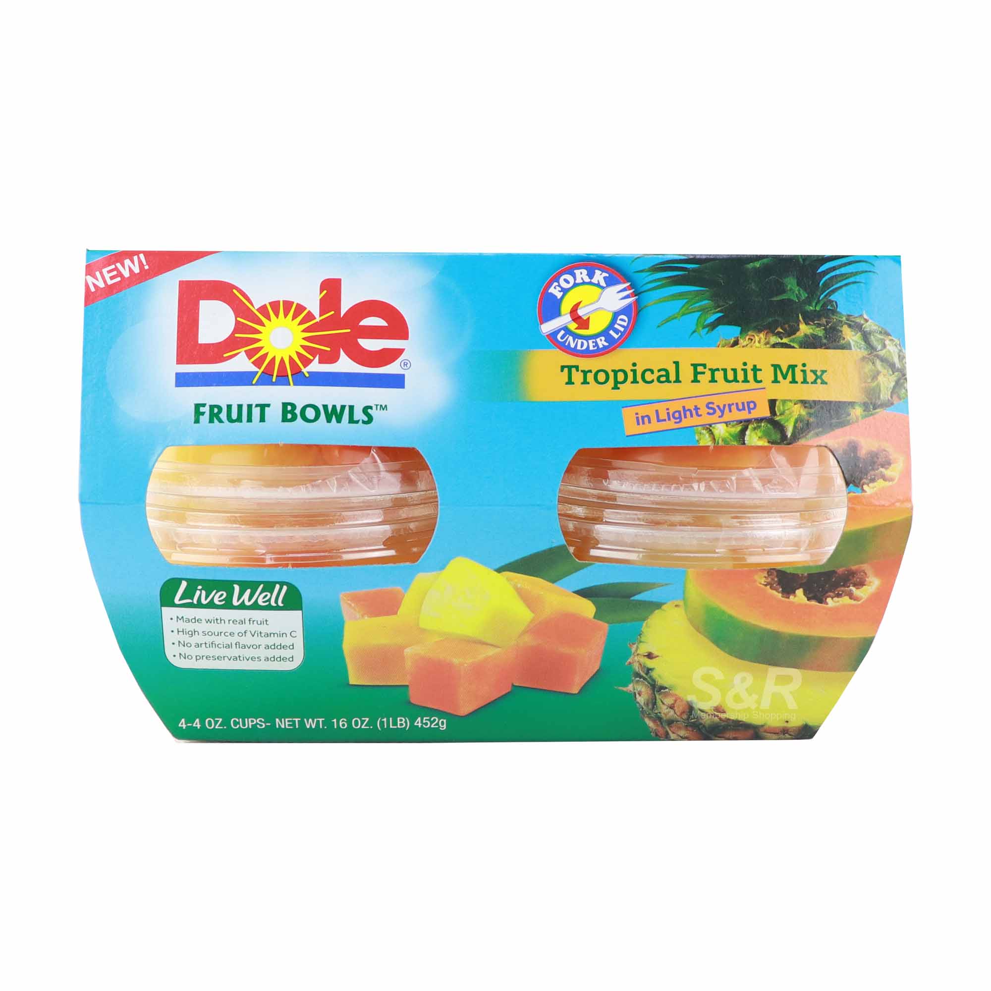 Dole Fruit Bowls Tropical Fruit Mix 4pcs